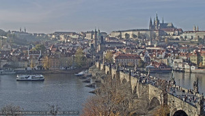 Město Praha - Pražský hrad, Karlův most, Vltava - 5.11.2025 v 13:45 Město Praha - Pražský hrad, Karlův most, Vltava - 5.11.2025 v 13:45