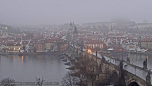 Město Praha - Pražský hrad, Karlův most, Vltava - 5.12.2025 v 07:45