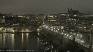 Město Praha - Pražský hrad, Karlův most, Vltava - 22.12.2025 v 07:15