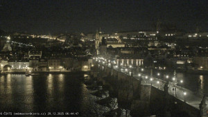 Město Praha - Pražský hrad, Karlův most, Vltava - 29.12.2025 v 06:45