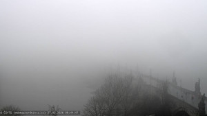 Město Praha - Pražský hrad, Karlův most, Vltava - 27.2.2026 v 08:45