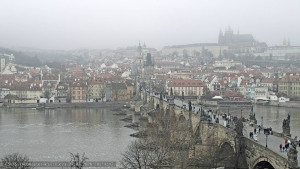 Město Praha - Pražský hrad, Karlův most, Vltava - 27.2.2026 v 10:15