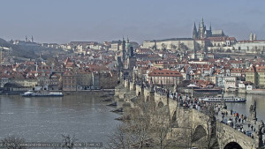 Město Praha - Pražský hrad, Karlův most, Vltava - 27.2.2026 v 12:45