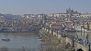 Město Praha - Pražský hrad, Karlův most, Vltava - 27.2.2026 v 13:45