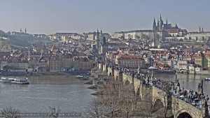 Město Praha - Pražský hrad, Karlův most, Vltava - 27.2.2026 v 14:15