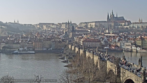 Město Praha - Pražský hrad, Karlův most, Vltava - 27.2.2026 v 15:15