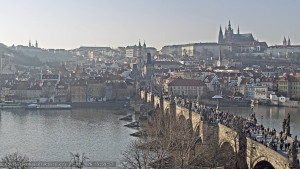 Město Praha - Pražský hrad, Karlův most, Vltava - 27.2.2026 v 16:00