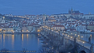 Město Praha - Pražský hrad, Karlův most, Vltava - 17.3.2026 v 05:45