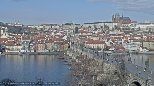 Město Praha - Pražský hrad, Karlův most, Vltava - 17.3.2026 v 08:45