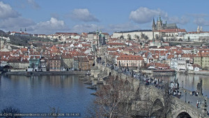 Město Praha - Pražský hrad, Karlův most, Vltava - 17.3.2026 v 10:15