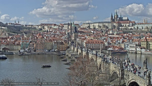Město Praha - Pražský hrad, Karlův most, Vltava - 17.3.2026 v 13:45