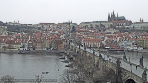 Město Praha - Pražský hrad, Karlův most, Vltava - 30.3.2026 v 07:45