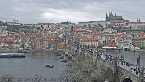 Město Praha - Pražský hrad, Karlův most, Vltava - 30.3.2026 v 13:45
