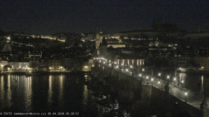 Město Praha - Pražský hrad, Karlův most, Vltava - 5.4.2026 v 05:30