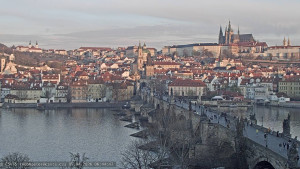Město Praha - Pražský hrad, Karlův most, Vltava - 5.4.2026 v 06:45 Město Praha - Pražský hrad, Karlův most, Vltava - 5.4.2026 v 06:45