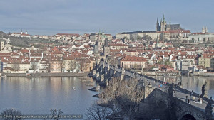Město Praha - Pražský hrad, Karlův most, Vltava - 5.4.2026 v 07:45 Město Praha - Pražský hrad, Karlův most, Vltava - 5.4.2026 v 07:45