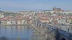 Město Praha - Pražský hrad, Karlův most, Vltava - 5.4.2026 v 08:30