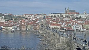 Město Praha - Pražský hrad, Karlův most, Vltava - 5.4.2026 v 09:30