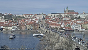 Město Praha - Pražský hrad, Karlův most, Vltava - 5.4.2026 v 10:15