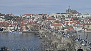 Město Praha - Pražský hrad, Karlův most, Vltava - 5.4.2026 v 10:30