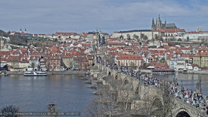 Město Praha - Pražský hrad, Karlův most, Vltava - 5.4.2026 v 11:00