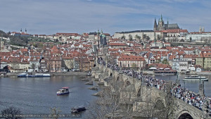 Město Praha - Pražský hrad, Karlův most, Vltava - 5.4.2026 v 11:30