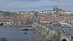 Město Praha - Pražský hrad, Karlův most, Vltava - 5.4.2026 v 12:15