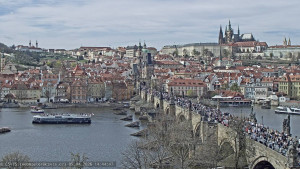 Město Praha - Pražský hrad, Karlův most, Vltava - 5.4.2026 v 14:45