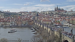 Město Praha - Pražský hrad, Karlův most, Vltava - 5.4.2026 v 16:15