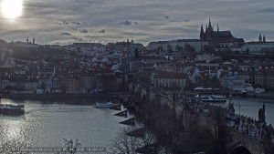 Město Praha - Pražský hrad, Karlův most, Vltava - 5.4.2026 v 18:45