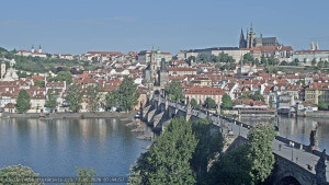 Město Praha - Pražský hrad, Karlův most, Vltava - 17.5.2026 v 07:45 Město Praha - Pražský hrad, Karlův most, Vltava - 17.5.2026 v 07:45