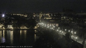 Město Praha - Pražský hrad, Karlův most, Vltava - 30.5.2026 v 03:45 Město Praha - Pražský hrad, Karlův most, Vltava - 30.5.2026 v 03:45