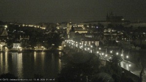 Město Praha - Pražský hrad, Karlův most, Vltava - 13.6.2026 v 01:45