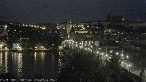 Město Praha - Pražský hrad, Karlův most, Vltava - 13.6.2026 v 03:45