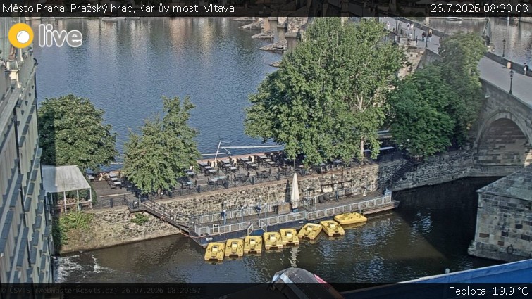Město Praha - Pražský hrad, Karlův most, Vltava - 26.7.2026 v 08:30