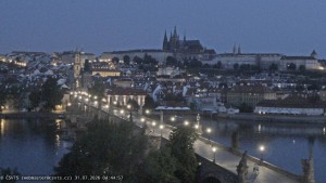 Město Praha - Pražský hrad, Karlův most, Vltava - 31.7.2026 v 04:45 Město Praha - Pražský hrad, Karlův most, Vltava - 31.7.2026 v 04:45