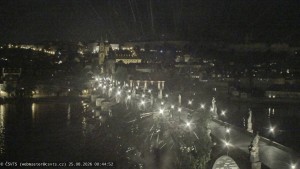 Město Praha - Pražský hrad, Karlův most, Vltava - 25.8.2026 v 00:45 Město Praha - Pražský hrad, Karlův most, Vltava - 25.8.2026 v 00:45