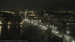 Město Praha - Pražský hrad, Karlův most, Vltava - 25.8.2026 v 01:45 Město Praha - Pražský hrad, Karlův most, Vltava - 25.8.2026 v 01:45