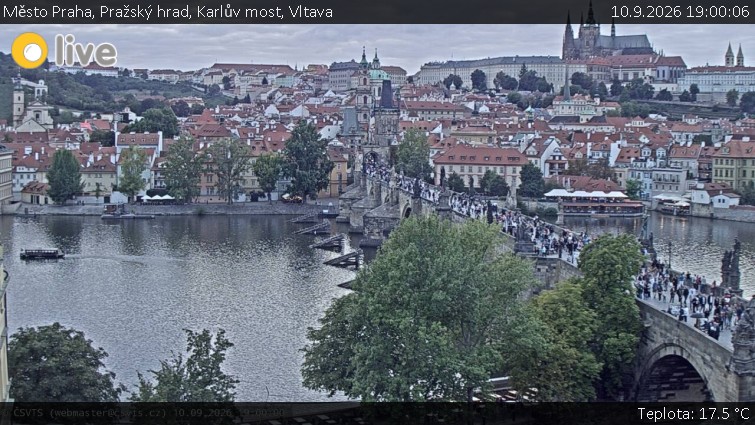 Město Praha - Pražský hrad, Karlův most, Vltava - 10.9.2026 v 19:00