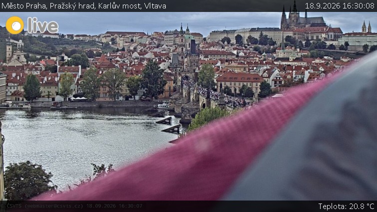 Město Praha - Pražský hrad, Karlův most, Vltava - 18.9.2026 v 16:30