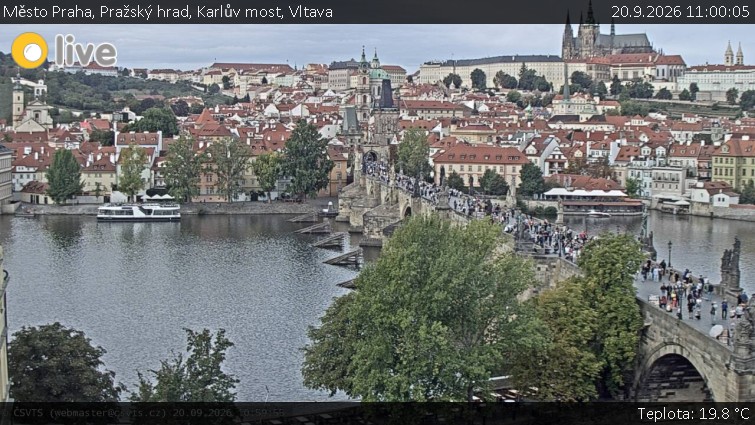 Město Praha - Pražský hrad, Karlův most, Vltava - 20.9.2026 v 11:00