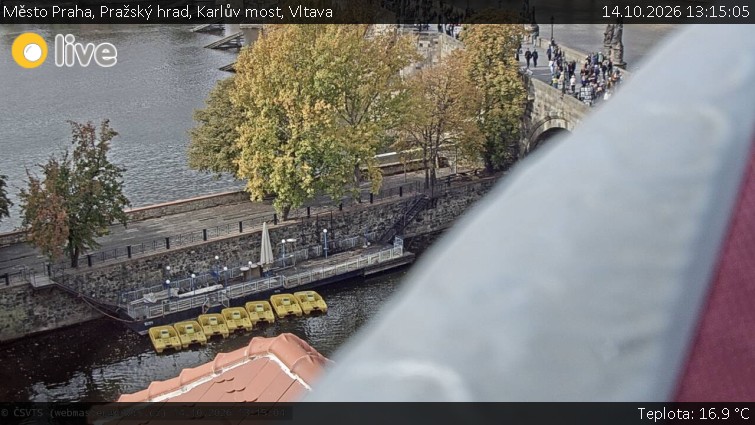 Město Praha - Pražský hrad, Karlův most, Vltava - 14.10.2026 v 13:15