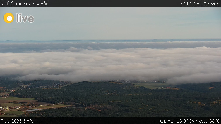 Kleť, Šumavské podhůří - Kleť - 5.11.2025 v 10:45