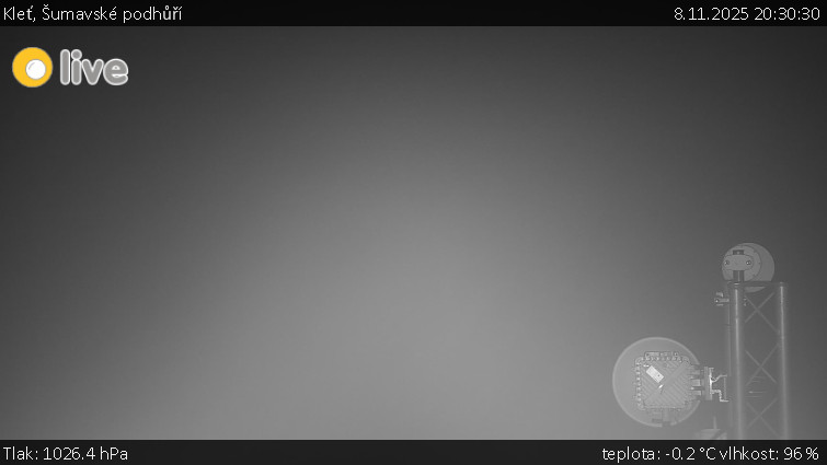 Kleť, Šumavské podhůří - Kleť - 8.11.2025 v 20:30