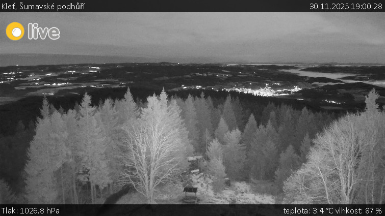 Kleť, Šumavské podhůří - Kleť - 30.11.2025 v 19:00