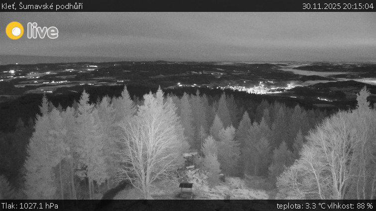 Kleť, Šumavské podhůří - Kleť - 30.11.2025 v 20:15