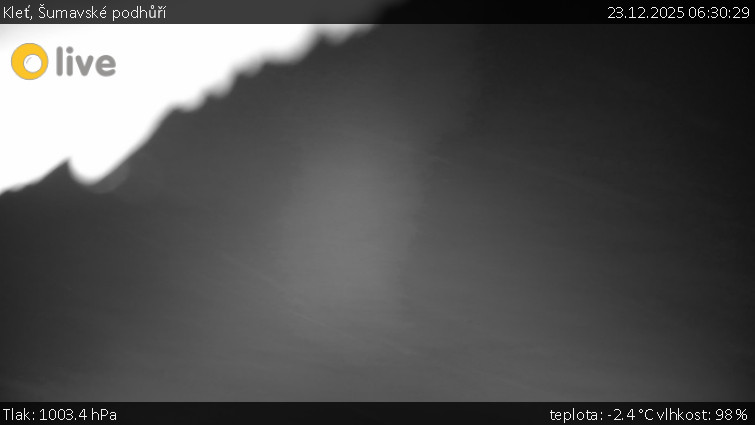 Kleť, Šumavské podhůří - Kleť - 23.12.2025 v 06:30