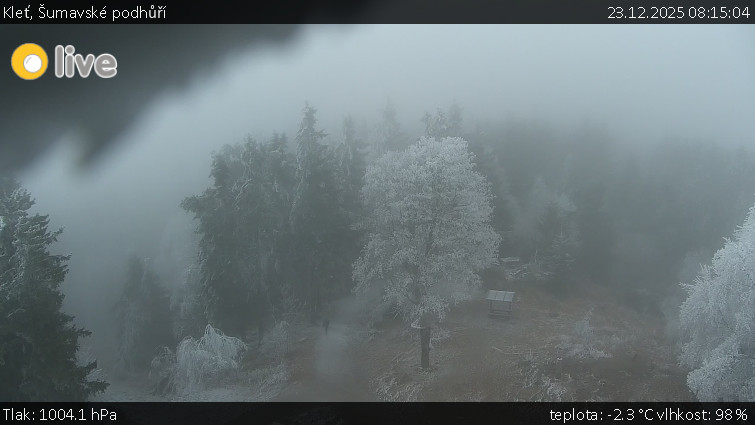 Kleť, Šumavské podhůří - Kleť - 23.12.2025 v 08:15