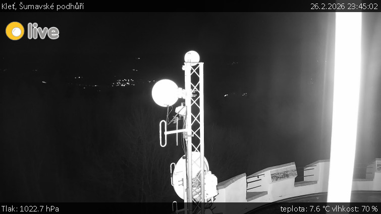 Kleť, Šumavské podhůří - Kleť - 26.2.2026 v 23:45