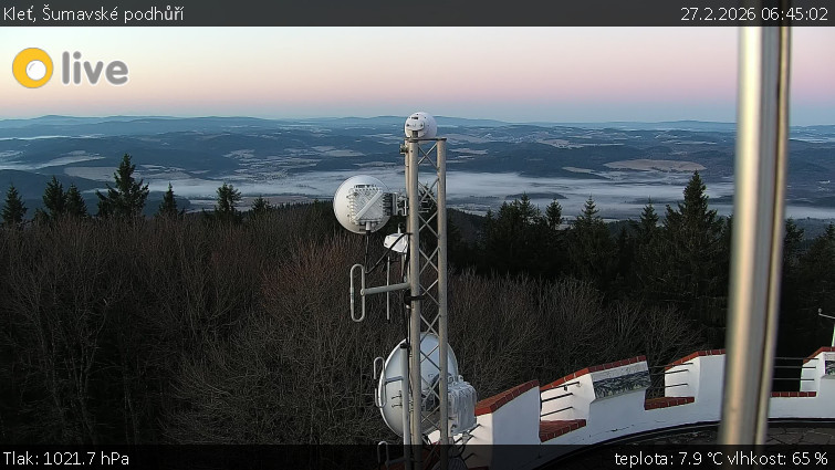 Kleť, Šumavské podhůří - Kleť - 27.2.2026 v 06:45